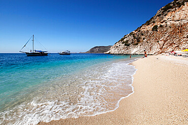 Kaputas beach, near Kalkan, Lycia, Antalya Province, Mediterranean Coast, Southwest Turkey, Anatolia, Turkey, Asia Minor, Eurasia