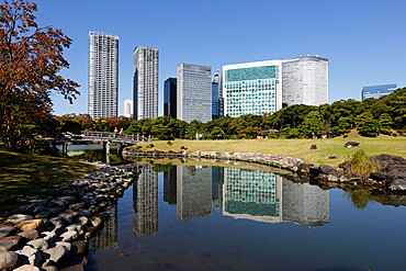 Hamarikyu Gardens, Chuo, Tokyo, Japan, Asia