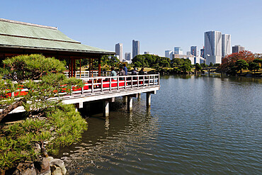 Nakajima Teahouse, Hamarikyu Gardens, Chuo, Tokyo, Japan, Asia