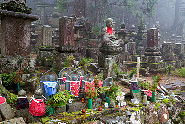 Buddhist cemetery of Oku-no-in, Koyasan (Koya-san), Kansai, Japan, Asia