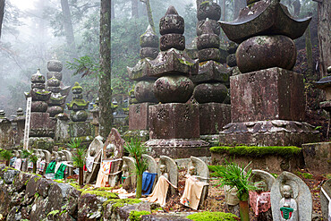 Buddhist cemetery of Oku-no-in, Koyasan (Koya-san), Kansai, Japan, Asia