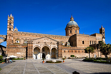 Exterior of the Norman Cattedrale (cathedral), Palermo, Sicily, Italy, Europe