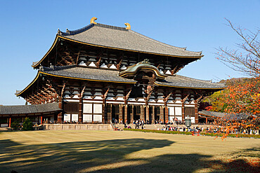 The Buddhist Temple of Todai-ji, UNESCO World Heritage Site, Nara, Kansai, Japan, Asia