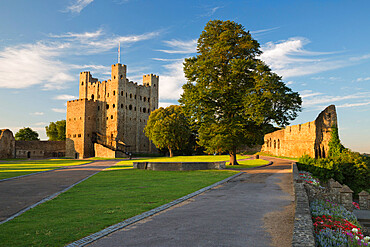 Rochester Castle and gardens, Rochester, Kent, England, United Kingdom, Europe