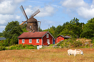 Sunvara Kvarn windmill, Sunvara, near Varobacka, Halland, Southwest Sweden, Sweden, Scandinavia, Europe