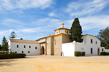 La Rabida Monastery where Columbus stayed before historic voyage of 1492, La Rabida, Huelva, Costa de la Luz, Andalucia, Spain, Europe