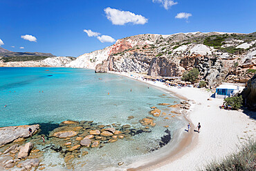 Firiplaka beach, Milos, Cyclades, Aegean Sea, Greek Islands, Greece, Europe