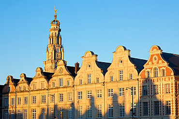 Flemish style facades on Grand Place, Arras, Pas-de-Calais, Hauts-de-France region, France, Europe