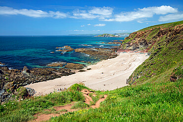 Broad Sand beach, Thurlestone, South Hams district, Devon, England, United Kingdom, Europe