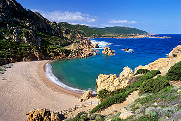 Spiaggia di Cala li Cossi beach on island's north coast, Costa Paradiso, Sassari Province, Sardinia, Italy, Mediterranean, Europe