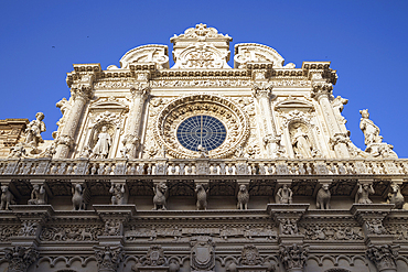 Baroque facade of Basilica di Santa Croce, Lecce, Puglia, Italy, Europe