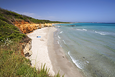 Baia dei Turchi beach in summer, near Otranto, Lecce province, Puglia, Italy, Europe