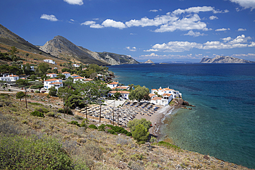 Vlychos beach, Hydra, Saronic Islands, Greek Islands, Greece, Europe