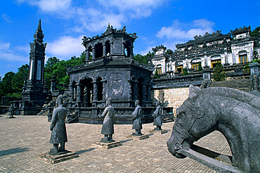 The Court of Honour and the Emperors Mausoleum, Tomb of Khai Dinh, near Hue, North Central Coast, Vietnam, Indochina, Southeast Asia, Asia