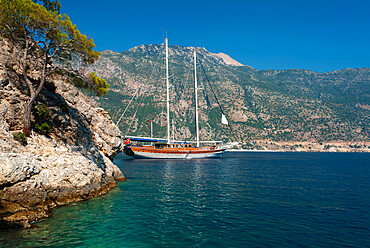 Gulet cruise, Olu Deniz, near Fethiye, Aegean, Anatolia, Turkey, Asia Minor, Eurasia