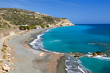 Beach view, Tertsa, Heraklion region, Crete, Greek Islands, Greece, Europe