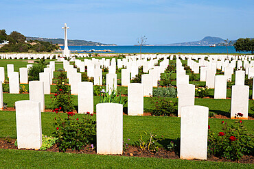 Allied War Cemetery, Soudha Bay, Akrotiri Peninsula, Chania region, Crete, Greek Islands, Greece, Europe