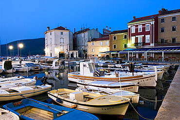 The harbour at dawn, Cres Town, Cres Island, Kvarner Gulf, Croatia, Adriatic, Europe