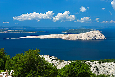 View over islands in the Kvarner Gulf, Kvarner Gulf, Croatia, Adriatic, Europe