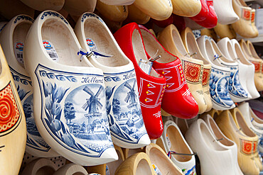 Wooden Dutch clogs in souvenir shop, Amsterdam, North Holland, Netherlands, Europe