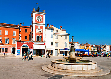 Trg Marsala Tita (Main Square), Rovinj, Istria, Croatia, Europe