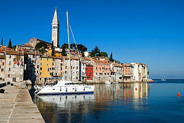 Old Town and St Euphemia's Church, Rovinj, Istria, Croatia, Adriatic, Europe