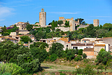 Hilltop village, Pals, Costa Brava, Catalonia, Spain, Europe