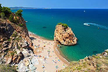 Illa Roja beach, Sa Riera, near Begur, Costa Brava, Catalonia, Spain, Mediterranean, Europe