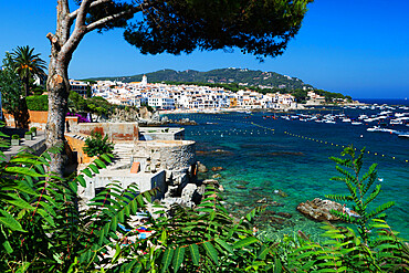 Calella de Palafrugell and Cap de St. Sebastia, Costa Brava, Catalonia, Spain, Mediterranean, Europe