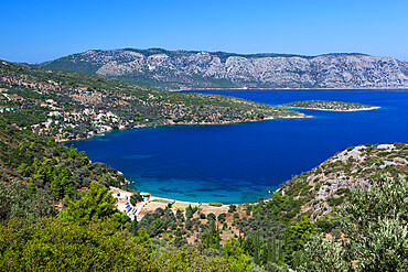 View over Kerveli and East coast, Samos, Aegean Islands, Greece