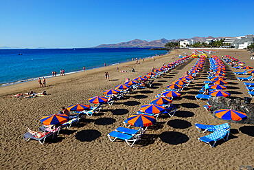 Playa Grande, Puerto del Carmen, Lanzarote, Canary Islands, Spain, Atlantic, Europe