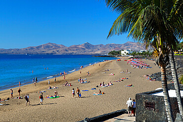 Playa Grande, Puerto del Carmen, Lanzarote, Canary Islands, Spain