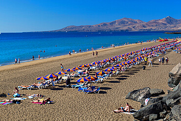 Playa Grande, Puerto del Carmen, Lanzarote, Canary Islands, Spain, Atlantic, Europe