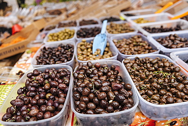 Olives at Market, Kotor, Bay of Kotor, Montenegro, Europe