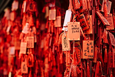 Lucky charm tokens, Confucian Temple, Jianshui, Yunnan Province, China, Asia