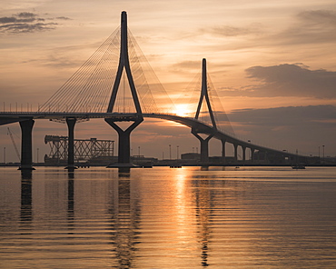 The Constitution of 1812 Bridge at dawn, Cadiz, Andalucia, Spain, Europe