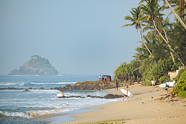 Surfing, Weligama Bay, South Coast, Sri Lanka, Asia