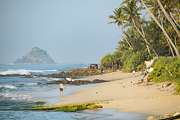 Surfing, Weligama Bay, South Coast, Sri Lanka, Asia