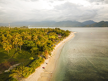 Beach at sunset, Gili Air, Gili Islands, Lombok Region, Indonesia, Southeast Asia, Asia