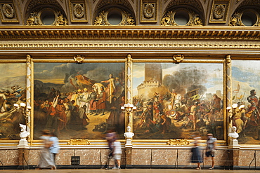 The Battles Gallery, Palace of Versailles, UNESCO World Heritage Site, Yvelines, Ile-de-France, France, Europe