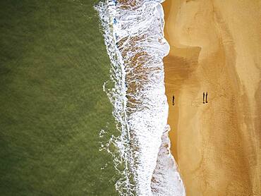 Aerial view of Hossegor Beach, Les Landes, Nouvelle-Aquitaine, France, Europe