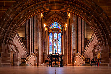 Interior of Liverpool Cathedral, Liverpool, Merseyside, England, United Kingdom, Europe