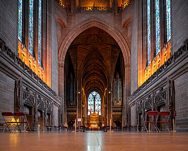 Interior of Liverpool Cathedral, Liverpool, Merseyside, England, United Kingdom, Europe