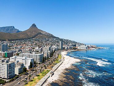 Aerial view of Sea Point, Cape Town, Western Cape, South Africa