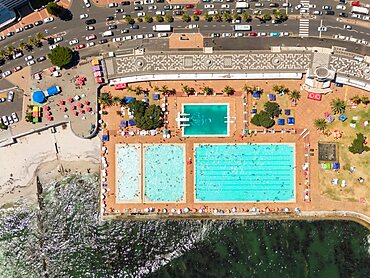 Aerial view of Sea Point, Cape Town, Western Cape, South Africa