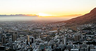 View from Signal Hill at dawn, Cape Town, Western Cape, South Africa