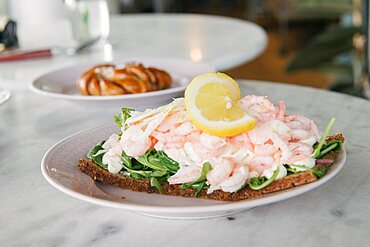 Toast Skagen (prawns on toast), Gamla Stan, Stockholm, Sv?dermanland and ???Uppland, Sweden