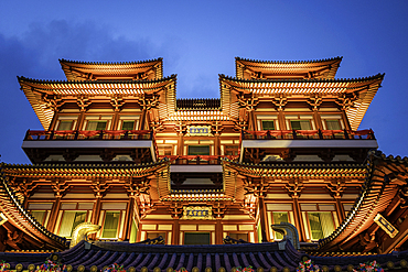 Exterior of Buddha Tooth Relic Temple, Chinatown, Central Area, Singapore, Southeast Asia, Asia