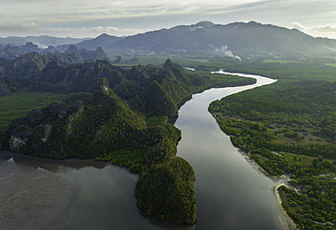 Aerial view of Pulau Langkawi, Kedah, Malaysia, Southeast Asia, Asia