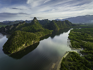 Aerial view of Pulau Langkawi, Kedah, Malaysia, Southeast Asia, Asia